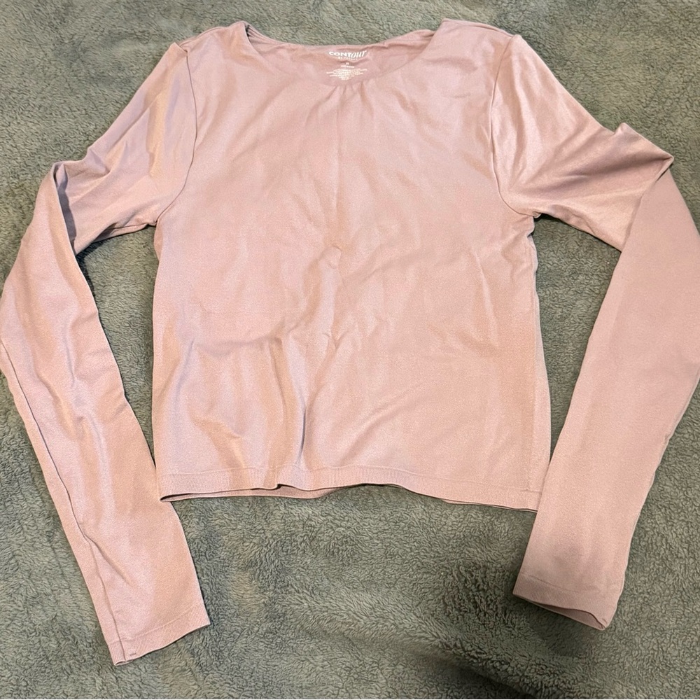 PacSun Light Pink Long Sleeve Crop Top